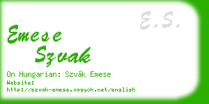 emese szvak business card